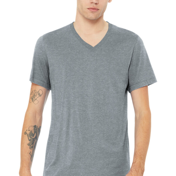 Unisex Heather CVC V Neck Tee Thumbnail