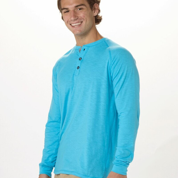 Unisex Henley Long Sleeve T-Shirt Thumbnail
