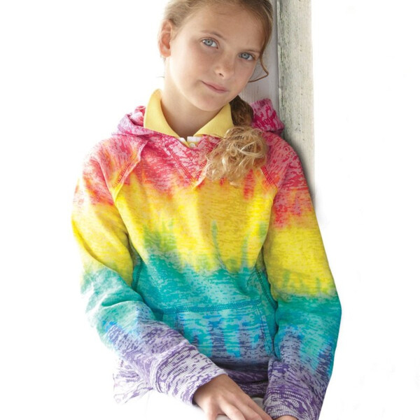 Girls’ Courtney Burnout V-Notch Hooded Sweatshirt Thumbnail