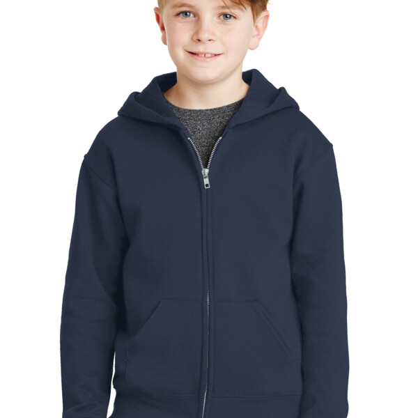 Youth NuBlend ® Full Zip Hooded Sweatshirt Thumbnail