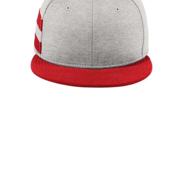 Shadow Heather Striped Flat Bill Snapback Cap Thumbnail